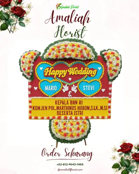 Papan Bunga Pernikahan Sangsit